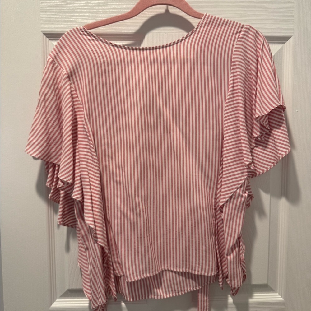 Zara Pink Striped Blouse